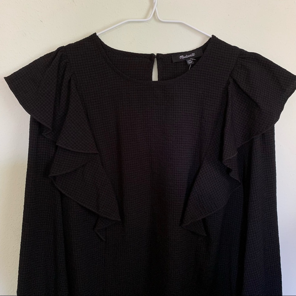 NEW! Madewell Ruffle Front Top - Picture 6 of 11